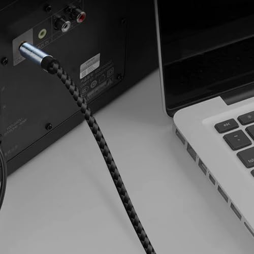 ULTECHNOVO 2 cables auxiliares de audio 3.5mm 30cm trenzados miniatura 4