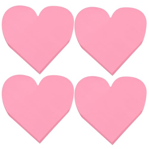 FOIMAS 100pcs Valentine Heart Paper Napkin Disposable Pink Heart Cocktail Napkins for Anniversary Valentines Day Party Wedding Birthday Table Decoration Supply
