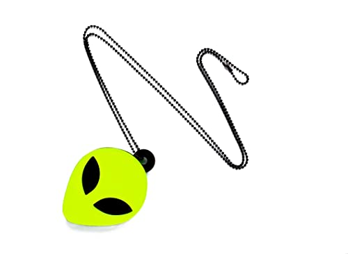 The Logo Man Acrylic Alien 3D Car Hanging, Medium, Multicolour, Alien and Chain.