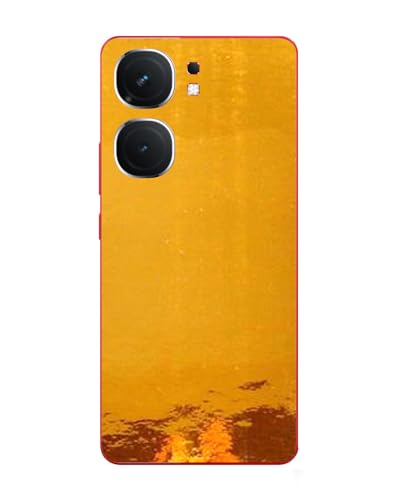 Image of Compatible with iQOO Neo 9 Pro 5G Skin Sticker /Vinyl wrap /Protective Film Mobile Skin Gold Chrome by Candeal Mizhan (only Back)