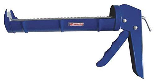 WESTWARD Caulk Gun, Ratchet, Blue, 10.3 oz.