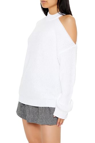 Forever 21 Women's Asymmetrical Open-Shoulder Sweater4