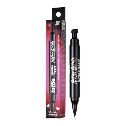 Lottie London Jumbo Heart Stamp Liner doble punta negro miniatura 1