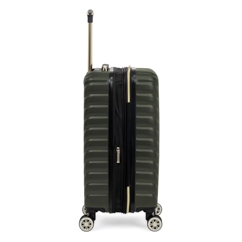 Image of Kenneth Cole REACTION Women's Madison Square Hardside Chevron Expandable Luggage, Olive, 20-Inch Carry On, Kenneth Cole Reaction Women's Madison Square Hardside Chevron Expandable Luggage