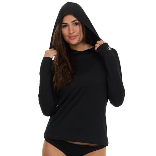 Champion Rash Guard for Women with Hood, Long Sleeve Hoodie Swim Shirts for Women, Quick Dry UPF 50+ SPF Sun & UV Protection2