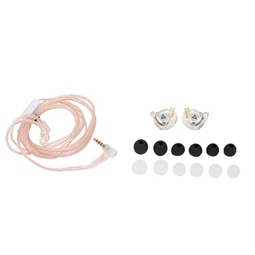 Dynamic Earphone, Detachable Silicone Earbuds Breathable Passive Noise Isolation 20-20,000 Hz 3.9 Ft Cable Wired Earbuds for Sports (Transparent) Dynamic Earphone, Detachable Silicone Earbuds Breathable Passive Noise Isolation 20-20,000 Hz 3.9 Ft Cable Wired Earbuds for Sports (Transparent)