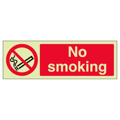 Panneau de sécurité No Smoking vinyle autocollant signalisation 600x200