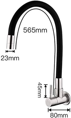 Robinet de cuisine en acier inoxydable gain de place mural