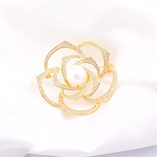 Broche de conception de modélisation tridimensionnelle camélia - 5