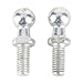 Qiilu 10mm 2 Pcs Car Iron Ball Stud Bolt M6 Ball Stud Bolt Precise Design Original Standard High Reliability for Gas Struts Ball Ended Bonnet Silver