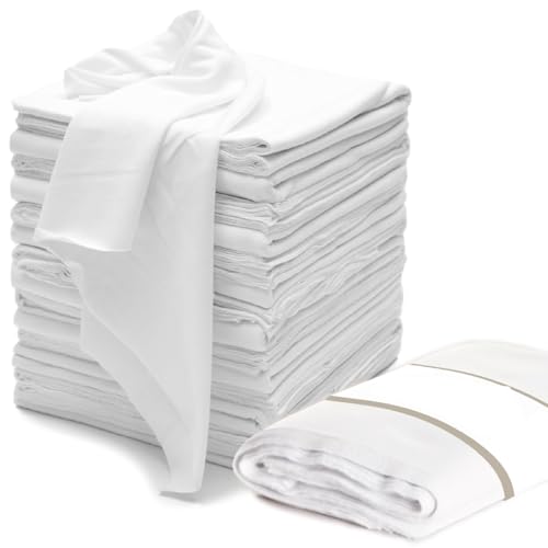 HuaHuaFL Fusselfreie Lappen 100% Baumwolle für die Reinigung von Lappen Baumwolltuch weiche T-Shirts fusselfreies Tuch für Gusseisen Holzflecken Staublappen 43.2x43.2 cm (7 Pack)
