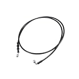 Partuto 170cm AN3 M10 Car Hydraulic Brake Line Oil Hose Pipe Fitting 28° 90° Stainless Steel for Car Motorcycle Dirt Racing Bike Black Replacement