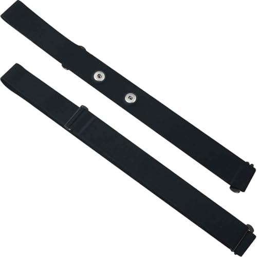 WHYHKJ Heart Rate Monitor Chest Replacement Strap Adjustable Soft Strap Heart Rate Chest Strap Replacement Strap Cycling Heart Rate Elastic Compatible Heart Rate Sensor for Running Yoga Cycling Black