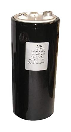 KEMET C44UOGQ6600F8SK 10%, 600UF, 85X142 MM, Screw TERMINALS, Capacitor, Film, 900 VDC