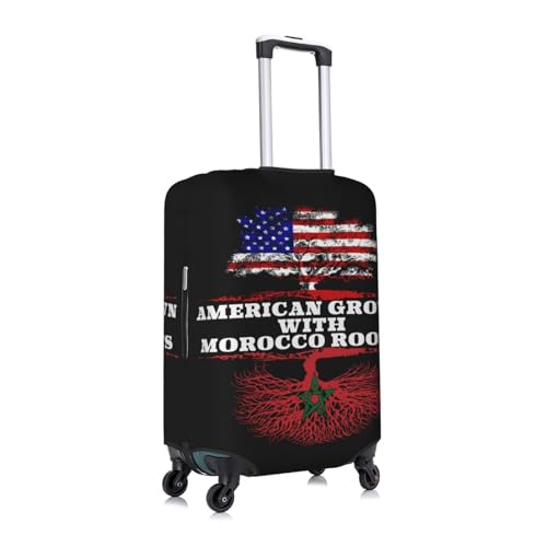 American Grown Morocco Roots Travel Luggage Cover Washable Suitcase Case Suitcase Protector Fit Luggage Cover Medium3