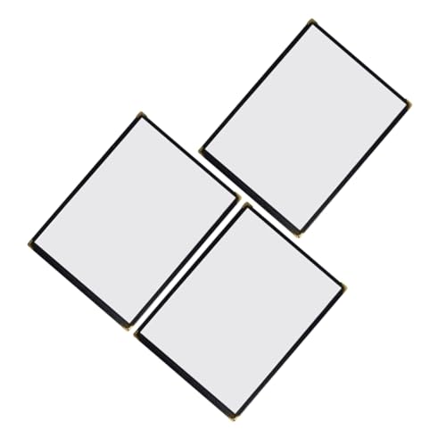 Veemoon 3pcs Menu Holder Recipe Book Cover Restaurant Menu Protectors Protective Covers Leatherette Trim A4 Size