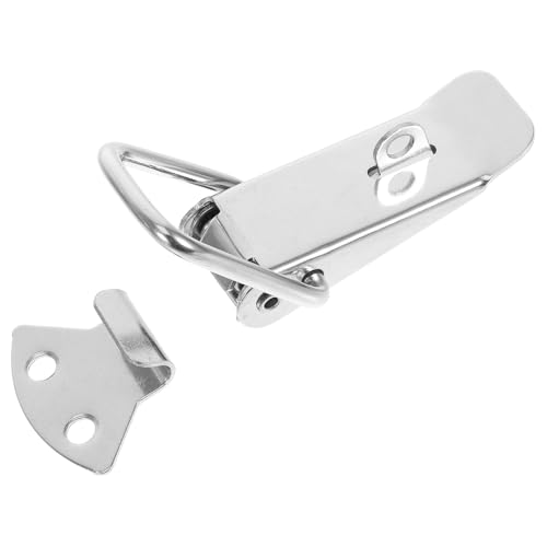 Ciieeo Loquet à Bascule en Acier Inoxydable 201 Verrou à Bec de Canard, Fermoir à Ressort pour Malle et Tiroirs, Fermeture Sécurisée Adaptée aux Outils...