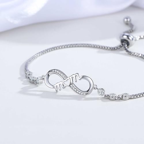 RAYSTAR Gifts for Mom, Infinity Love Bracelets for Mom, Birthday Gifts for Women Wife Mother2