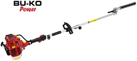 BU-KO 52cc Long Reach Petrol Multi Functional Garden Tool: Petrol Strimmers and Brush Cutter, Extendable Petrol Hedge Trimmer, Pruner Chainsaw, Petrol Grass Trimmers, 75cm Extension Pole