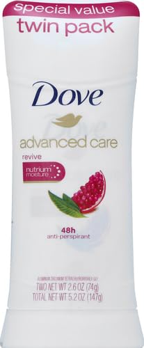 Image of Dove Advanced Care Antiperspirant Deodorant for Women Revive 72 hour sweat and odor protection 2.6 oz (Packaging May Vary) (Pack of 12)