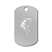 Border Collie Frisbee Disc Dog Engraved Keychain/GI Tag Mister Petlife v4 Silver