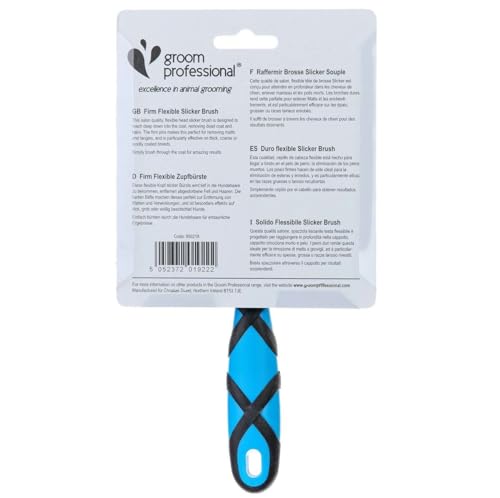 GROOM PROFESSIONAL Doppelseitige Flexibel Drahtbürste - Drahtbürste für Hunde - Hundebürste zum Entfilzen - Komfortable Bürste für Haustiere - Perfekt für die Tägliche Fellpflege - Fest