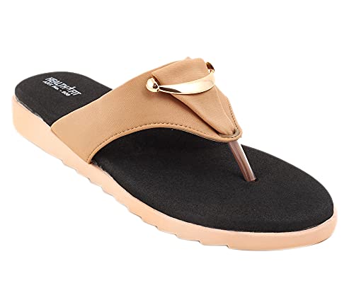 Image of HEALTH FIT Womens Black-Red Extra Soft Ortho Care Diabetic & Orthopedic Slippers / /Doctor Chappal & Flip Flop Footwear with Arch Support