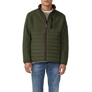 s.Oliver Herren Outdoor-Jacke – gepolstert, Stehkragen, Reißverschluss