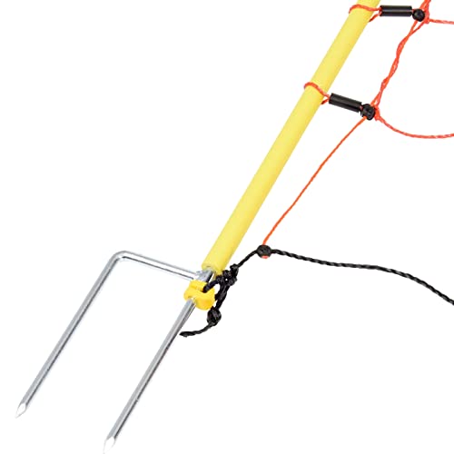 VOSS.farming 50m Elektrozaun-Netz, 108cm, 2 Spitzen, gelbe Pfähle Schafzaun Elektrozaun Weidezaun