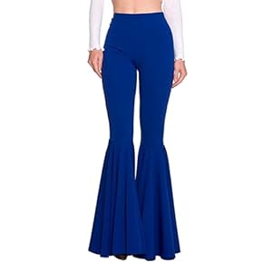 Ailan Stijlvolle damesbroek met hoge taille Bell Bottom-broek Ademend katoen Dames Bell Bottom -broek Lichtgewicht