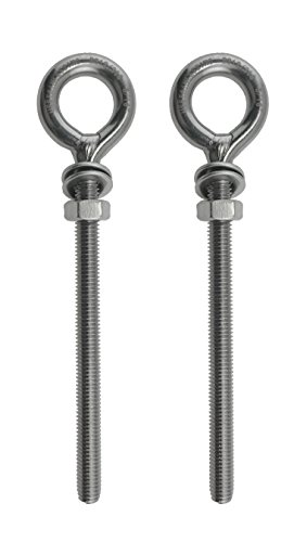 Image of US STAINLESS 2 Pieces Stainless Steel 316 M8 Eye Bolt 8mm x 80mm Marine Grade Pitch of 1.25