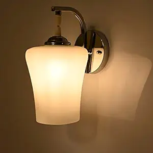 Mahganya Industries Designer Home Decorative Modern Wall Lamp -Without Bulb, Corded Electric(Glass, White)
