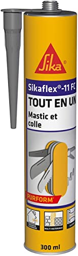 Sikaflex 11 FC Purform Gris Béton, Mastic, joint et collage multi-usages, mastic-colle multi-supports, intérieur et extérieur (sikaflex 11 FC+), 300ml