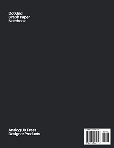 Dot Grid Graph Paper Notebook: Dark Gray (Simple) image 4