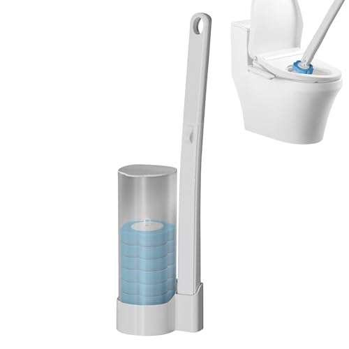 Inodoro de limpieza de inodoros – Cuenco de aseo recargable conjunto de palillos, cabezal de sustitución de cambio rápido, sistema de baño duradero, herramienta