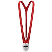 NewBull Sexy Unterwäsche für Männer Roter Samt Weihnachten Mankini Klassisch Borat Kostüm Tief V-Förmig Sling Weihnachtsmann Cosplay Herren Reizwäsche Outfit Strand Badeanzug