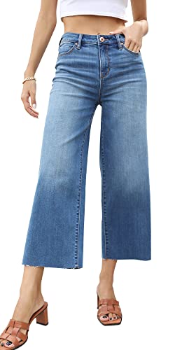 Ofluck Women High Waisted Wide Leg Baggy Jeans,90S Boyfriend Jeans With Pockets #TOP30