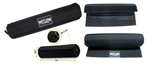 Spire Fitness Barbell Pad for Professionals Standard Heavy Duty Weight Lifting Barbell Pad with Secure Velcro Fastener. Protecting Shoulder, Neck, Back & Hip During Squats and Hip Thrusts