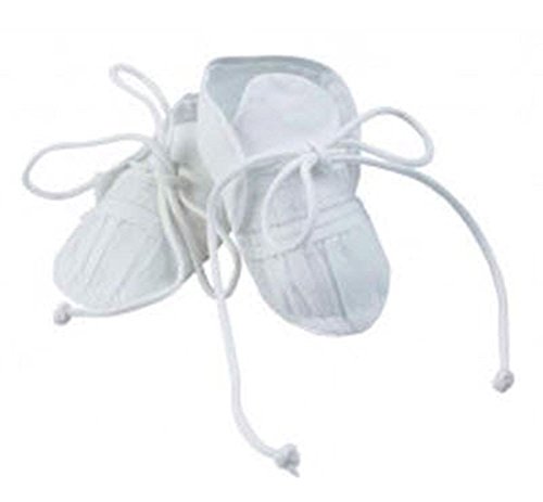 Feltman Brothers Unisex Cloth Booties Newborn White