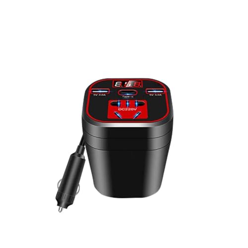 Inversor Inversor De Corriente para Coche 150W 12V 24V A 220V Pantalla LED 3 Puertos USB Cargador Rápido 31 A Convertidor Corriente para Coche