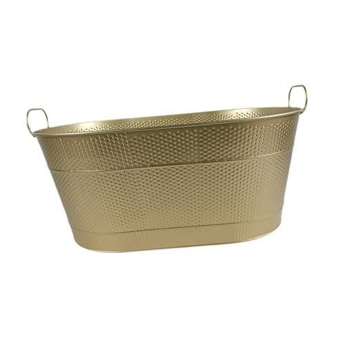 DimyFew Cubo Galvanizado, Cubo para Cerveza, Contenedor para Hielo, Cubo Ligero para Hielo, Cubo para Vino, Cócteles, Bebidas Frías, Bar