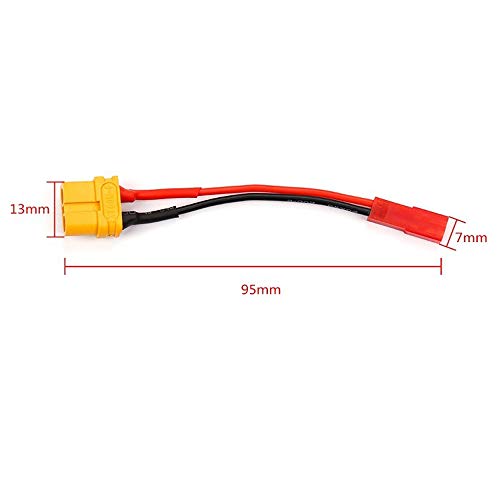 5Pzas Conector Hembra XT60 a JST Hembra Cable 10cm miniatura 5