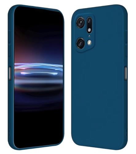 RankOne Funda para OPPO Find X5 Pro (6.7") Funda de Silicona TPU Suave - Azul Zafiro