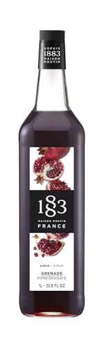 Image of 1883 Pomegranate Syrup for Drinks, Made in France, 1 Liter Glass Bottle