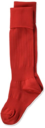 [エー・ディー・ワン] サッカー ソックス フットサル フットボール ストッキング 抗菌防臭 吸汗速乾 メンズ 子供 キッズ ジュニア 靴下 スポーツ ADS レッド 19-21cm