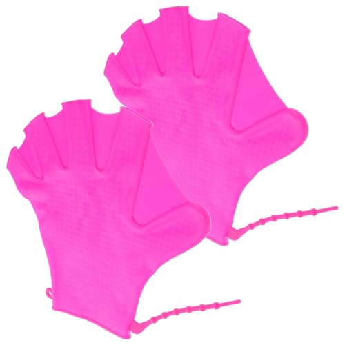 GANAZONO 1 Pair Snorkeling Gloves Hand Fin Swim Swimming Fins Webbed Warm Aqua Waterproof Pool Swimming Finger Swim Hand Fins Swimming Accessories Purple