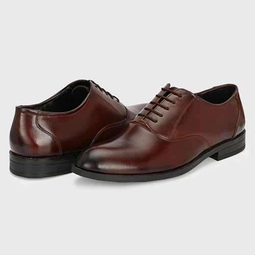 Image of Blue Leather by Centrino Genuine Leather Slip-On Men's Formal Shoe |Stylish with Soft Cushioned Insole |Trendy Non Lace-Up Design |Durable Leather with Anti-Skid Sole | Perfect for Formal Wear (4017)