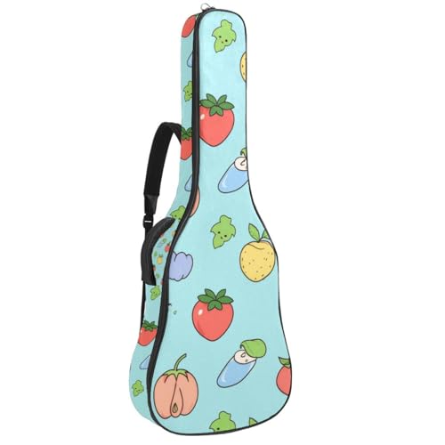 Housse guitare acoustique 101,6 cm sac transport étanche poches rangement
