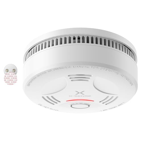 X-Sense Smoke Alarm for Home, 10-Year Battery Fire Alarm with Magnetic Mount, LED Indicator & Silence Button, Smoke Detector Battery Operated, Conforms to EN 14604 Standard, SD11, 1-Pack