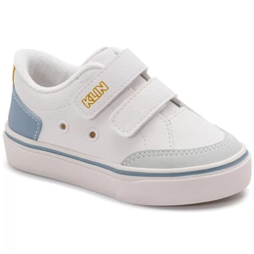 Tênis Infantil Klin Freestyle Baby Branco/Azul Cor:Branco;Tamanho:20